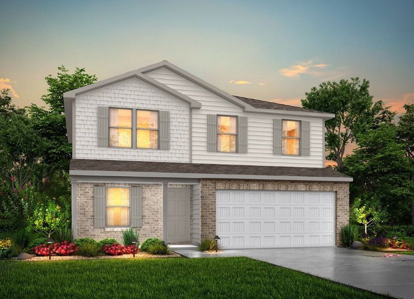 Front exterior of a new home in Somerset, Hillsboro, TX, highlighting curb appeal (Image 1). Front exterior of a new home in Somerset, Hillsboro, TX, highlighting curb appeal (Image 1).