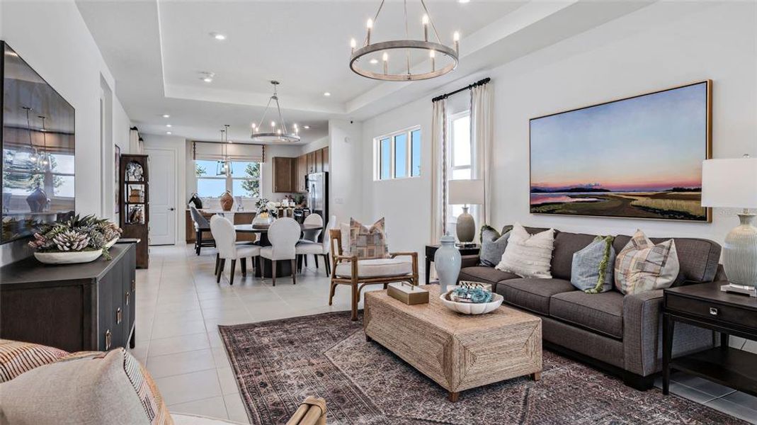 Furnished interior view inside a new home in Cresswind at Lake Harris, Tavares (Image 10).