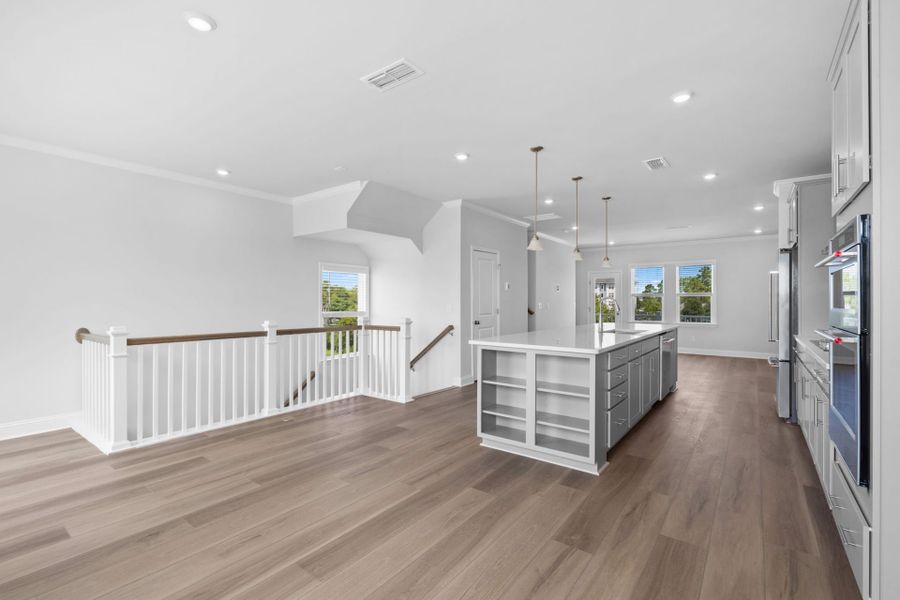 Furnished interior view inside a new home in Lakeside Townes at Riverlights, Wilmington (Image 7).