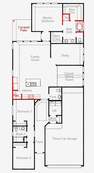 2D floor plan layout of this home in Pomona, Manvel, TX (Image 3).