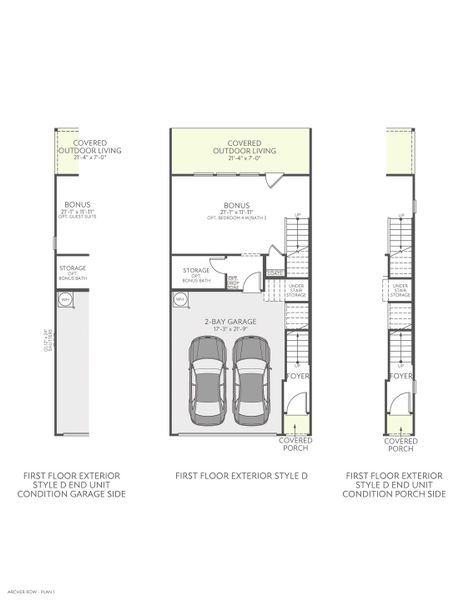 2D floor plan layout of this home in Archer Row, Charlotte, NC (Image 5).