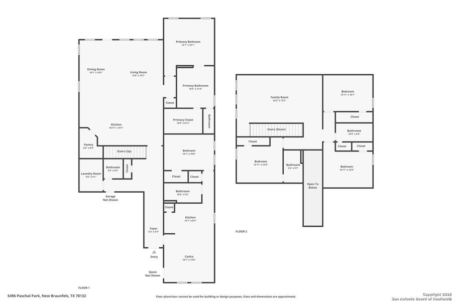 2D floor plan layout of this home in , New Braunfels, TX (Image 3).