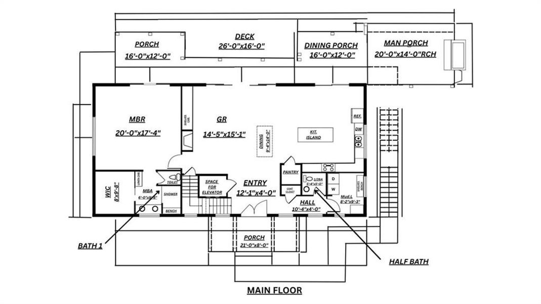2D floor plan layout of this home in , Ellijay, GA (Image 4).