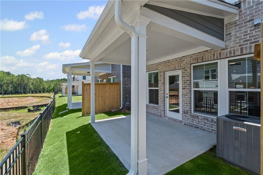 Exterior details and patio area of a home in Adler Springs, Powder Springs (Image 2). Exterior details and patio area of a home in Adler Springs, Powder Springs (Image 2).