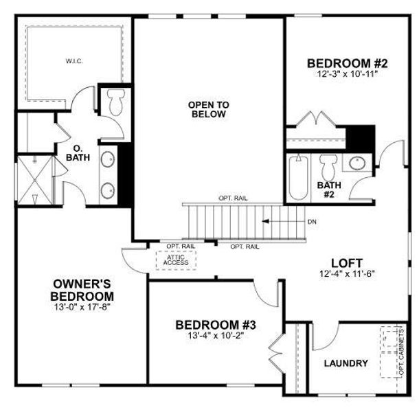 2D floor plan layout of this home in Barksdale, Leander, TX (Image 6).