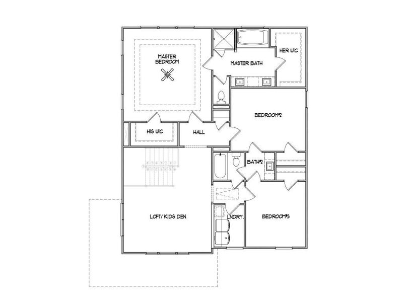 2D floor plan layout of this home in Hemingway, Flowery Branch, GA (Image 3).