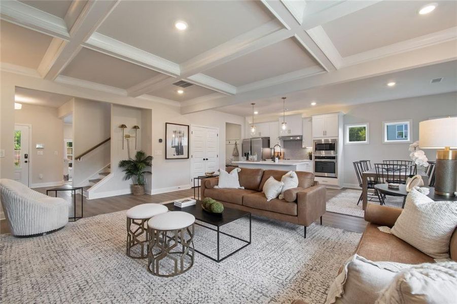 Furnished interior view inside a new home in Crofton Place Enclave, Snellville (Image 18). Furnished interior view inside a new home in Crofton Place Enclave, Snellville (Image 18).