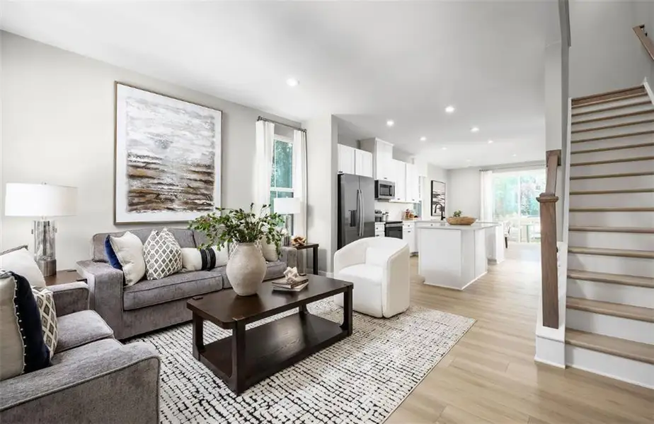 Furnished interior view inside a new home in , Atlanta (Image 6).