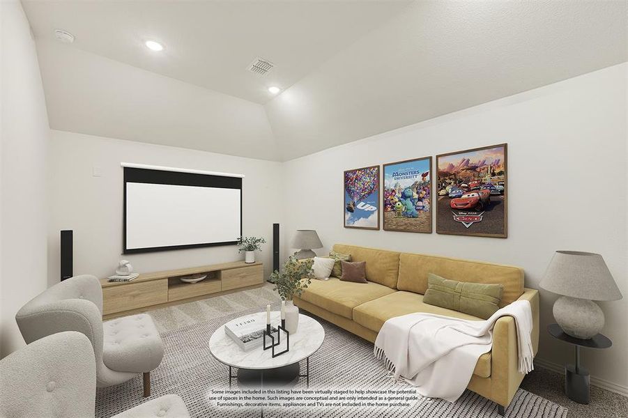 Furnished interior view inside a new home in Union Park Classic 55, Little Elm (Image 5).