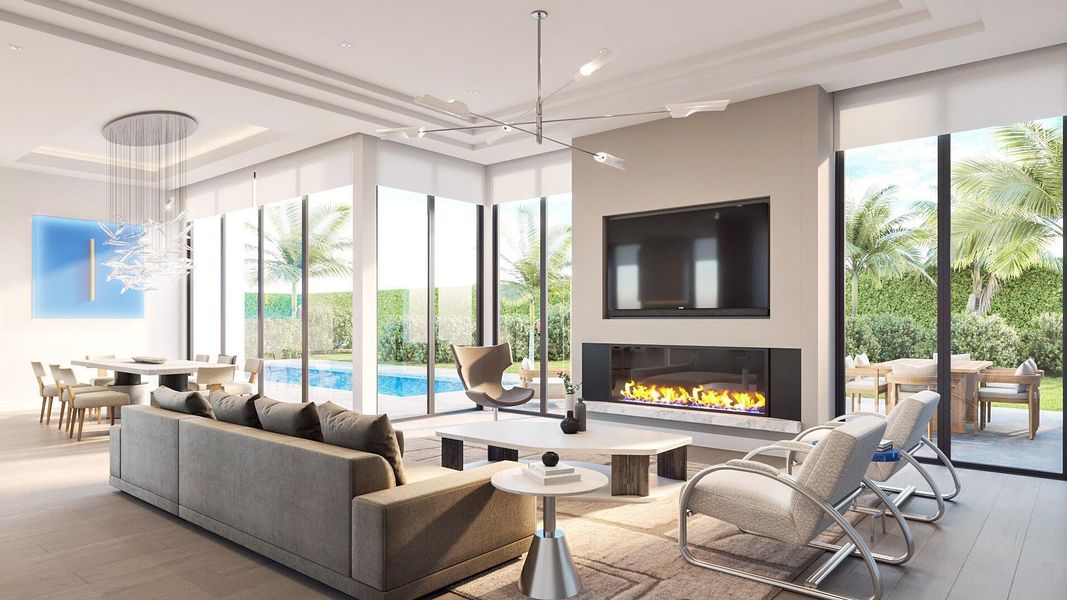 Furnished interior view inside a new home in , Delray Beach (Image 33). Furnished interior view inside a new home in , Delray Beach (Image 33).