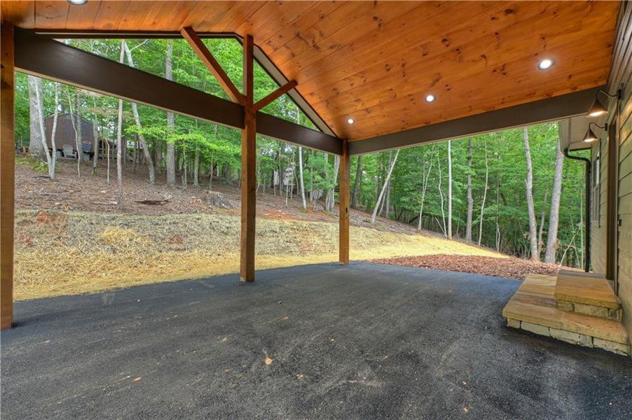Exterior details and patio area of a home in , Ellijay (Image 28).