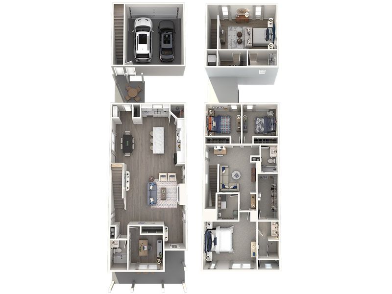 2D floor plan layout of this home in Poplar Farms, Franklin, TN (Image 4).