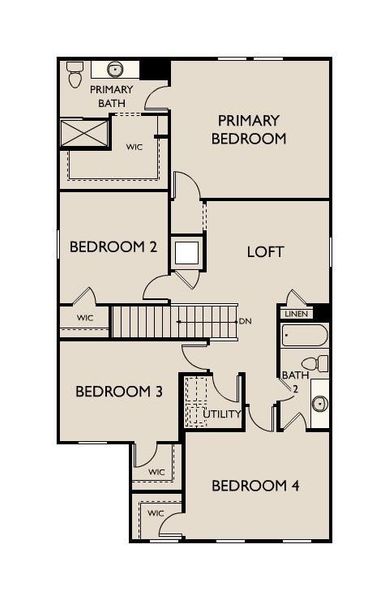 2D floor plan layout of this home in Vacek Pointe, Richmond, TX (Image 3). 2D floor plan layout of this home in Vacek Pointe, Richmond, TX (Image 3).