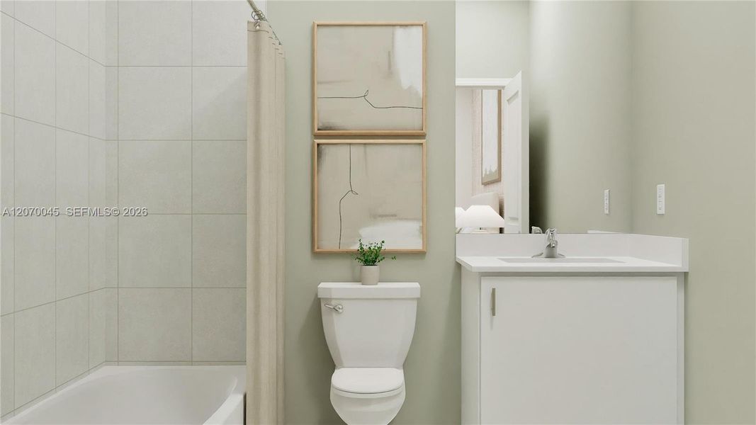Furnished interior view inside a new home in Coral Breeze, Miami (Image 8).