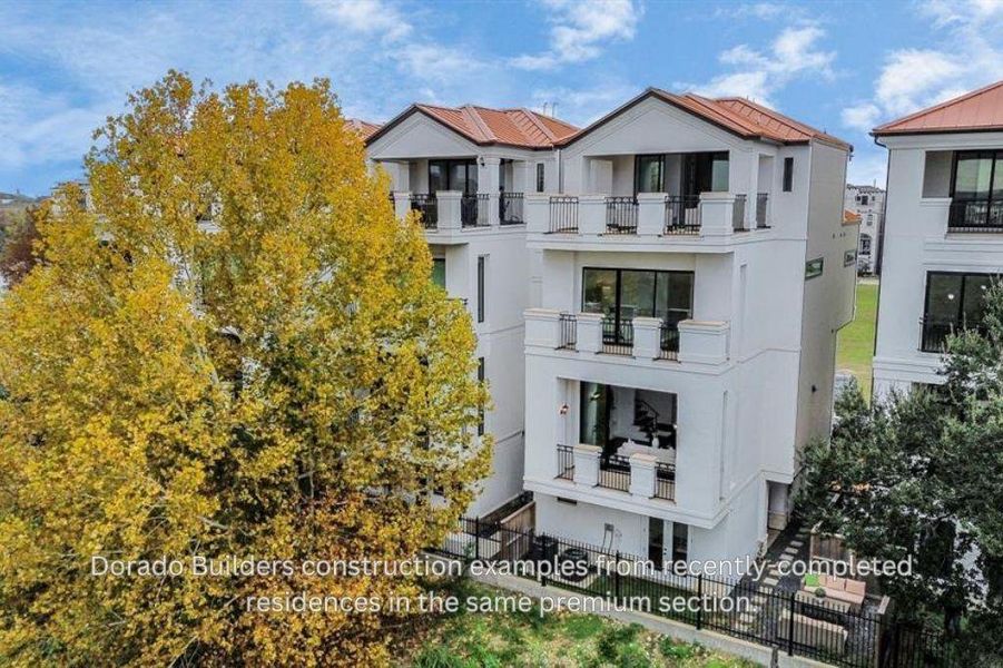 **THIS PHOTO IS OF A PREVIOUS BUILT HOME IN THE SAME SECTION- Amazing partially covered rooftop deck with incredible views of downtown.  Plenty of room for a hot tub and outdoor kitchen!