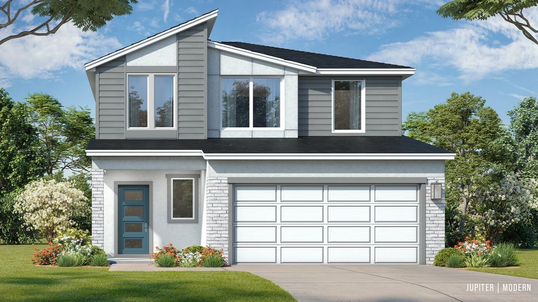 Representative exterior photo of a completed home built from the Jupiter by DRB Homes in Willowbrook North, Winter Haven, FL (Image 5).