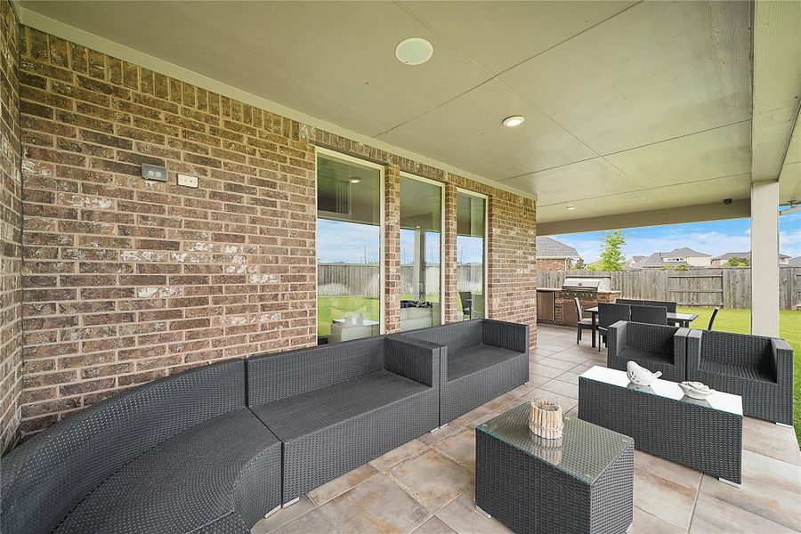 Furnished interior view inside a new home in Valencia: Hilltop Collection, Manvel (Image 36).