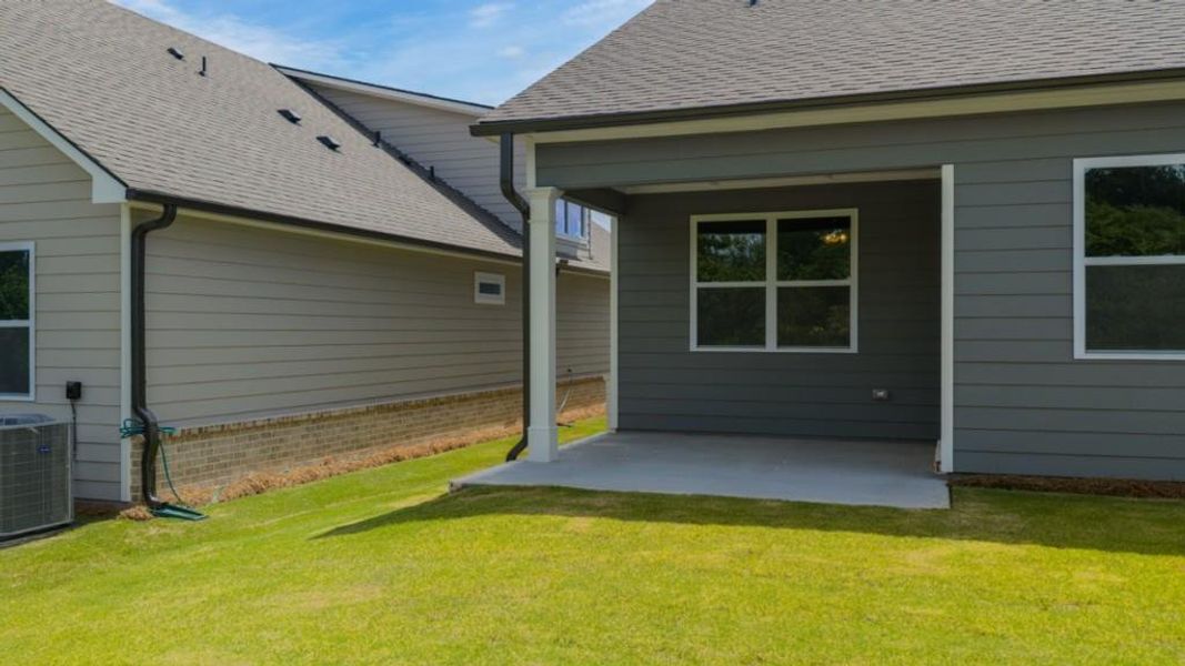 Front exterior of a new home in Hamptons at Riverwood North, Dallas, GA, highlighting curb appeal (Image 39).