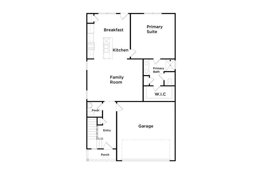 2D floor plan layout of this home in Chapel Hill, Newnan, GA (Image 4).