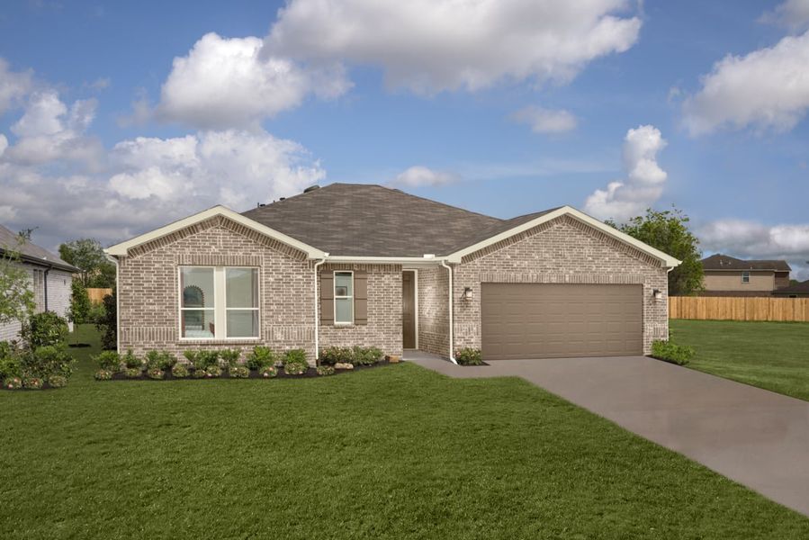 Representative exterior photo of a completed home built from the 1888 Modeled by KB Home in Davina, Rosenberg, TX (Image 10).