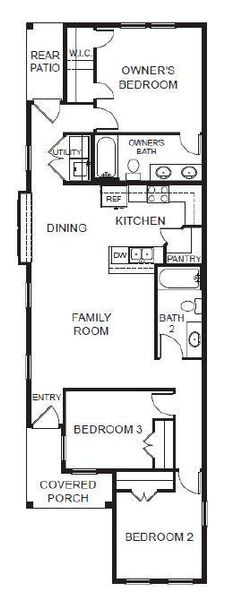 2D floor plan layout of this home in Blanco Vista, San Marcos, TX (Image 3).