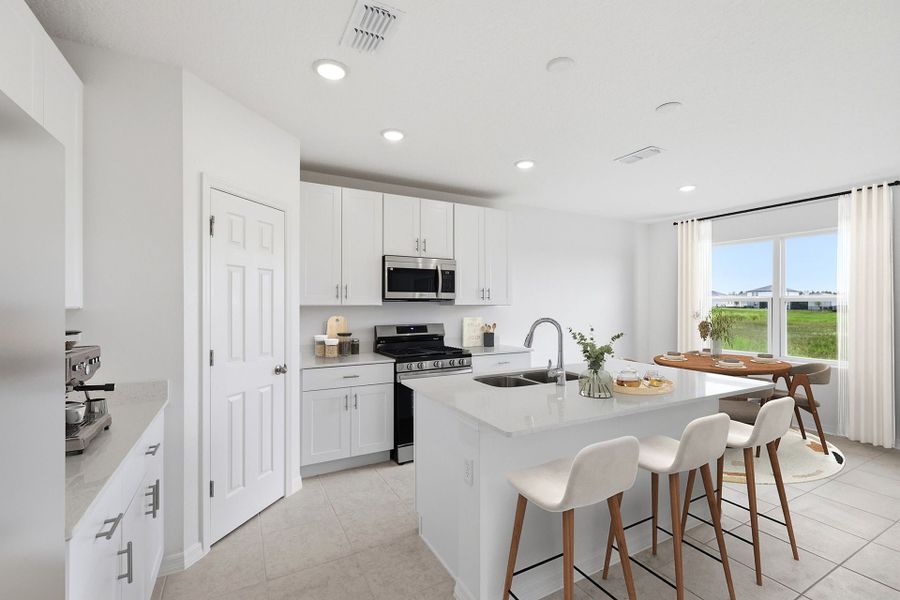 Furnished interior view inside a new home in Highfield at Twisted Oaks, Wildwood (Image 3).