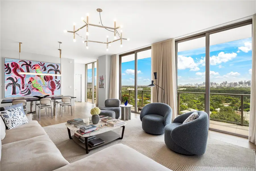 Furnished interior view inside a new home in , Miami (Image 28).