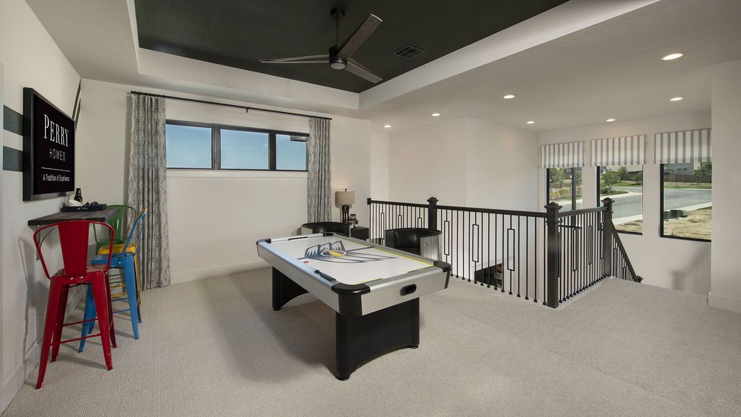 Furnished interior view inside a new home in Weston Oaks 55', San Antonio (Image 13). Furnished interior view inside a new home in Weston Oaks 55', San Antonio (Image 13).