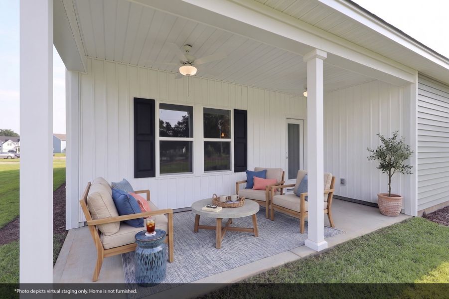 Exterior details and patio area of a home in Garden Grove, Conway (Image 3). Exterior details and patio area of a home in Garden Grove, Conway (Image 3).