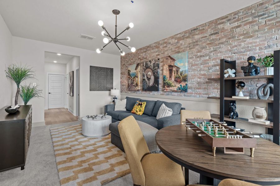 Furnished interior view inside a new home in Santa Rita Ranch, Liberty Hill (Image 35).