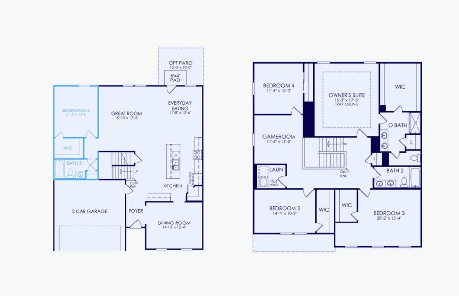 2D floor plan layout of this home in Waterways, Richmond Hill, GA (Image 3).