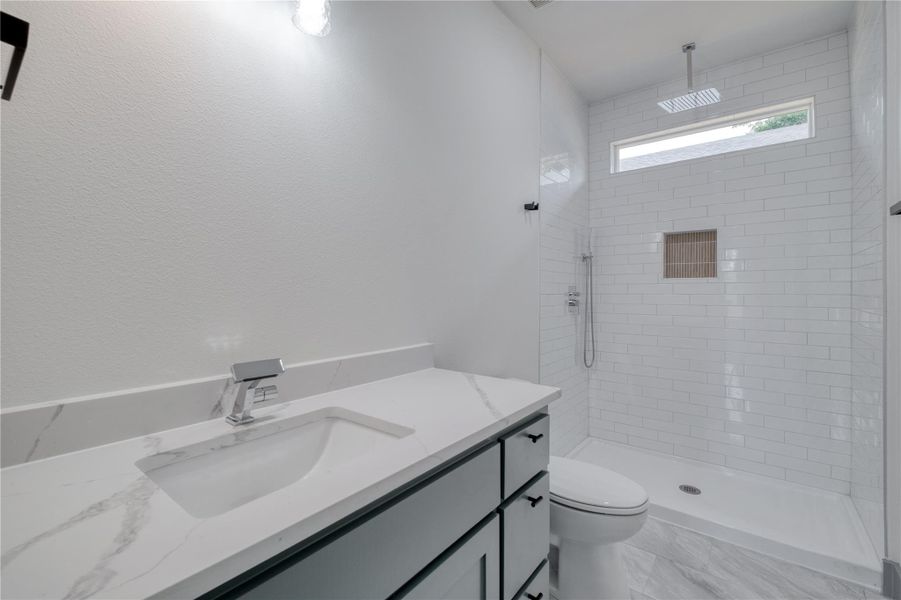 Hall Bath with beautiful standing shower Hall Bath with beautiful standing shower