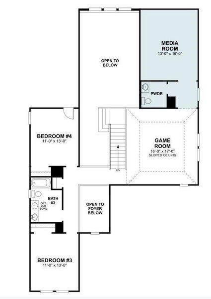 2D floor plan layout of this home in Lilyana, Celina, TX (Image 2).