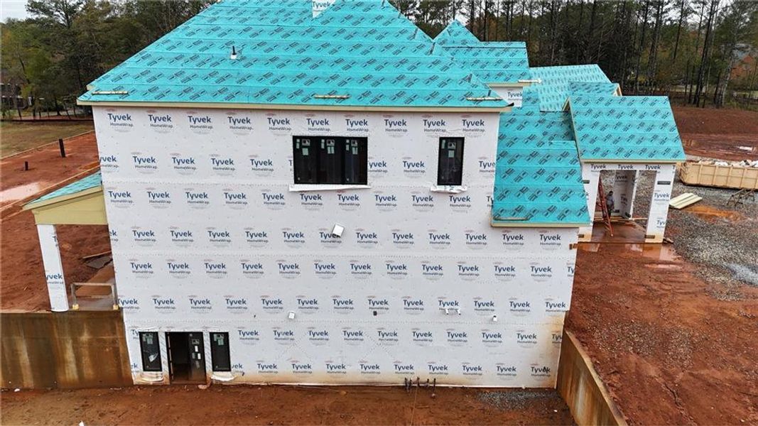 In-progress construction of a new home in , Milton, GA (Image 16).