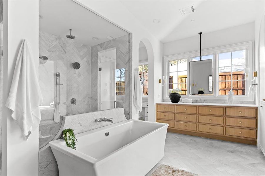 Furnished interior view inside a new home in , Dallas (Image 15).