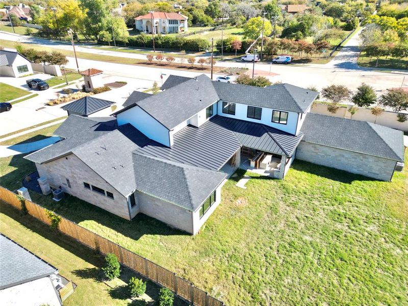 Bird's eye view of the side of the property