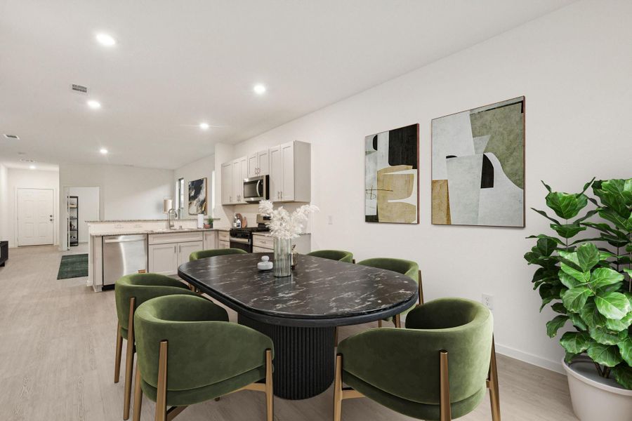 Furnished interior view inside a new home in Mavera, Conroe (Image 12).