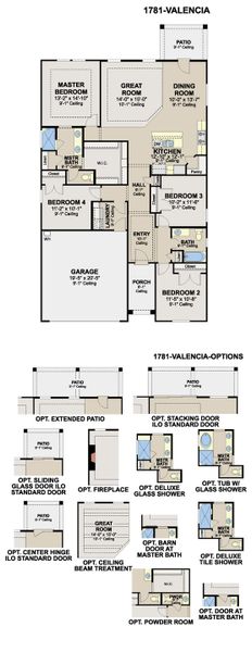 2D floor plan layout of this home in Hickory Ridge, Elmendorf, TX (Image 4).