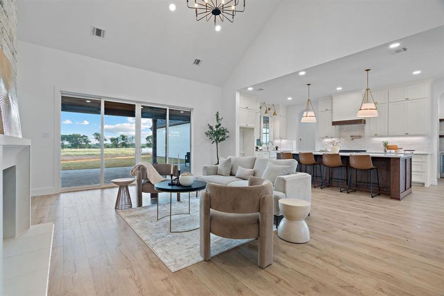 Furnished interior view inside a new home in , Krum (Image 31).