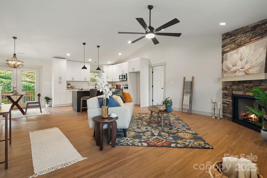 Open concept living/dining/kitchen Open concept living/dining/kitchen