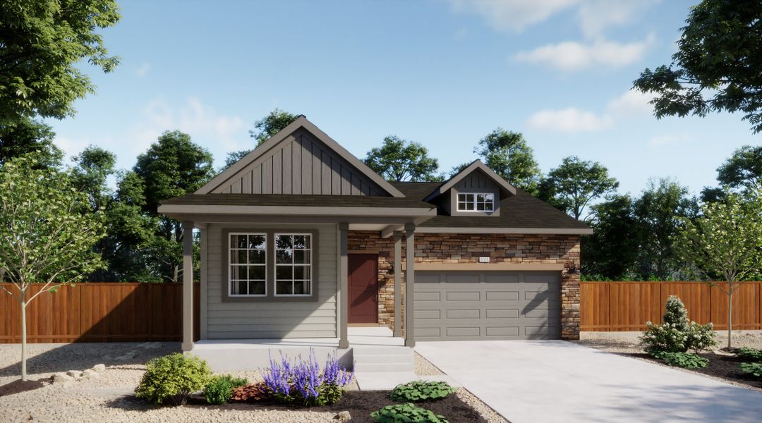 Representative exterior photo of a completed home built from the 3502 by Risewell Homes in Mead Crossing, Mead, CO (Image 2). Representative exterior photo of a completed home built from the 3502 by Risewell Homes in Mead Crossing, Mead, CO (Image 2).