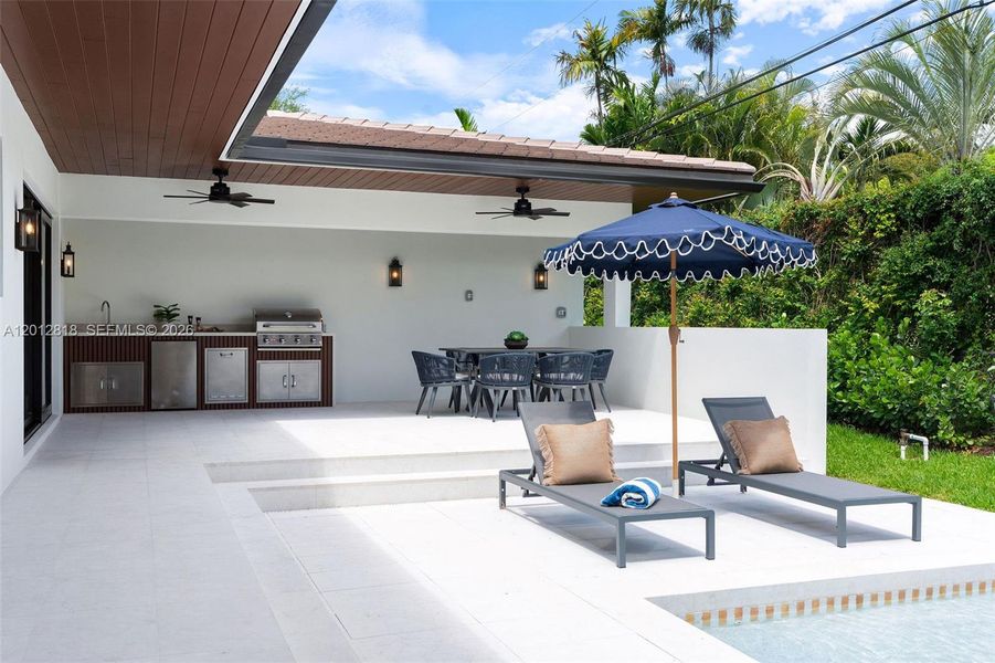 Exterior details and patio area of a home in , Coral Gables (Image 31). Exterior details and patio area of a home in , Coral Gables (Image 31).