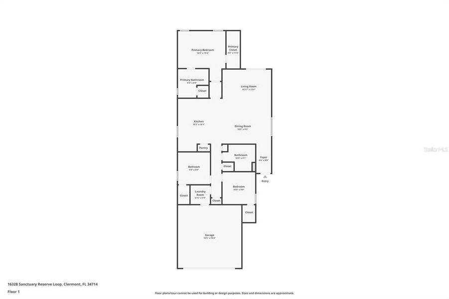 2D floor plan layout of this home in , Clermont, FL (Image 4).