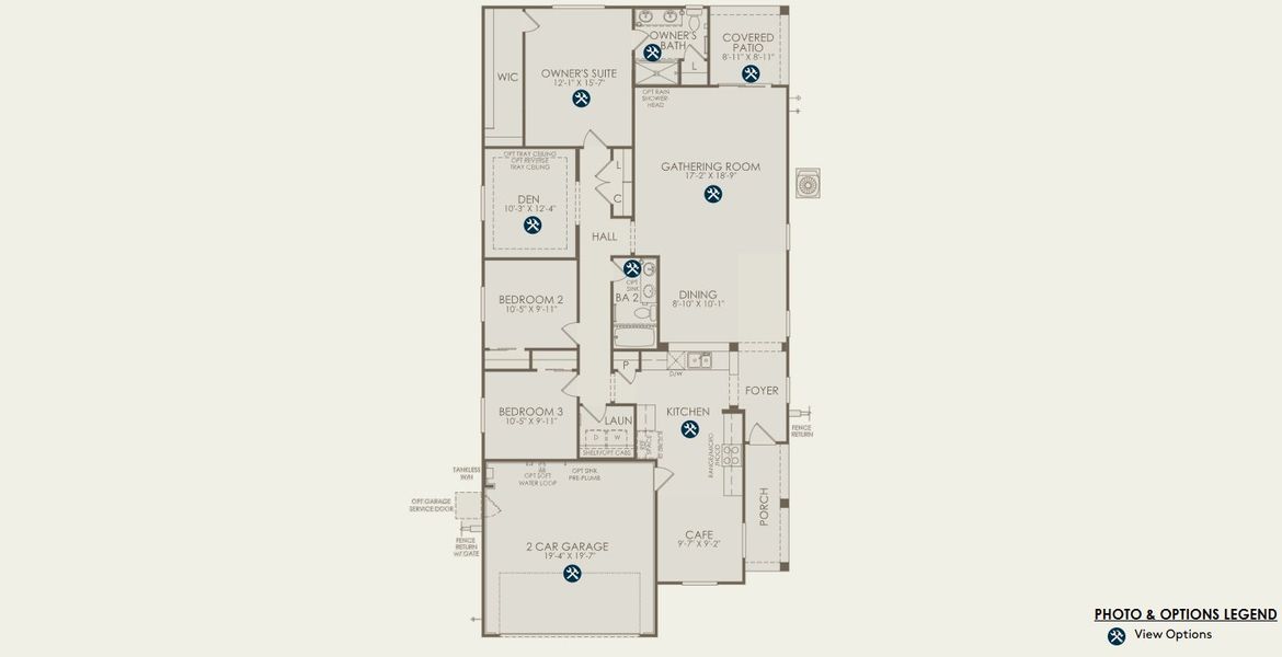 2D floor plan layout of this home in Upper Canyon, Phoenix, AZ (Image 4).