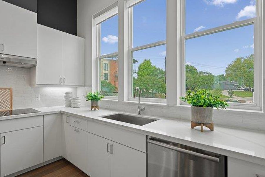 Furnished interior view inside a new home in Bluebonnet Lofts, Austin (Image 26). Furnished interior view inside a new home in Bluebonnet Lofts, Austin (Image 26).