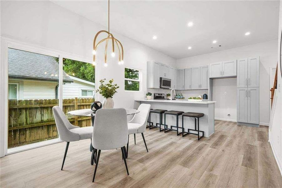 Furnished interior view inside a new home in , Atlanta (Image 10).