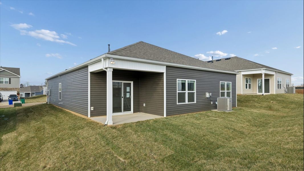 Exterior details and patio area of a home in Millstone Village, Morristown (Image 2).