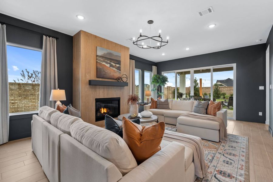 Furnished interior view inside a new home in Beacon Point, Texas City (Image 9). Furnished interior view inside a new home in Beacon Point, Texas City (Image 9).