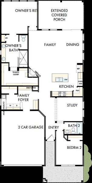2D floor plan layout of this home in Encore at Chatham Park – Classic Series, Pittsboro, NC (Image 2). 2D floor plan layout of this home in Encore at Chatham Park – Classic Series, Pittsboro, NC (Image 2).