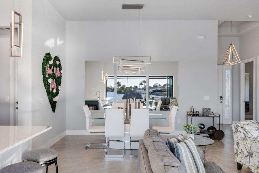 Furnished interior view inside a new home in , Cape Coral (Image 8). Furnished interior view inside a new home in , Cape Coral (Image 8).